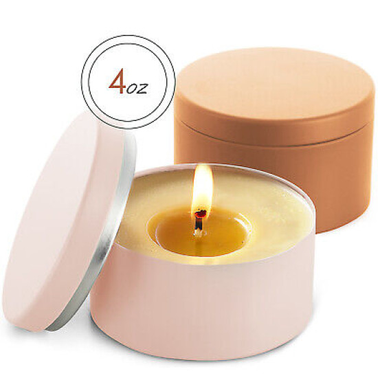 Candle Tins for Candle Making Metal Jars Storage Containers Lids and Stickers