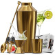 8 PC Bartender Kit, Complete Cocktail Shaker Bar Tools Set - Recipe Book & More